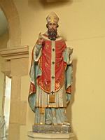 Saint Agnan - Eglise romane - Statue de St Agnan